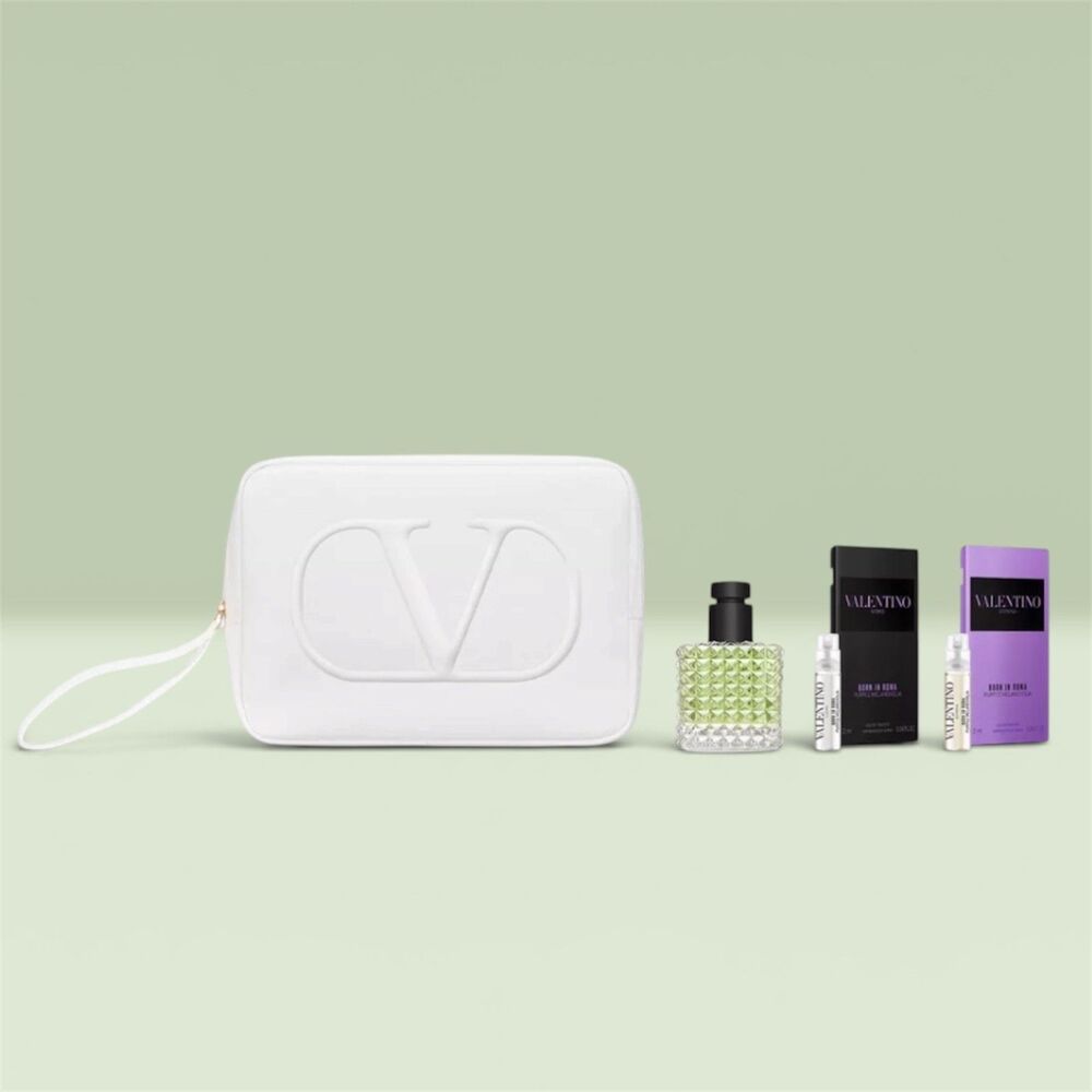 VALENTINO Donna Born In Roma Stravaganza Mini Ivory Cosmetic Bag Gift Set